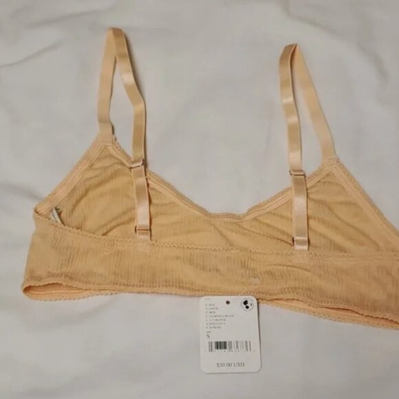 Intimately Free People Pointelle Bralette in Light Orange Size S NWT $30 - Picture 9 of 11